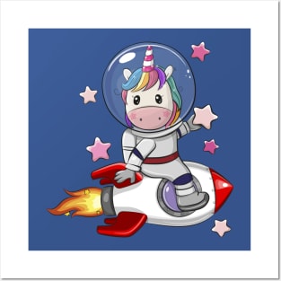 Unicorn Astronaut Posters and Art